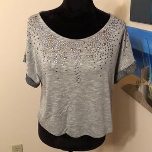 Grey embellished top